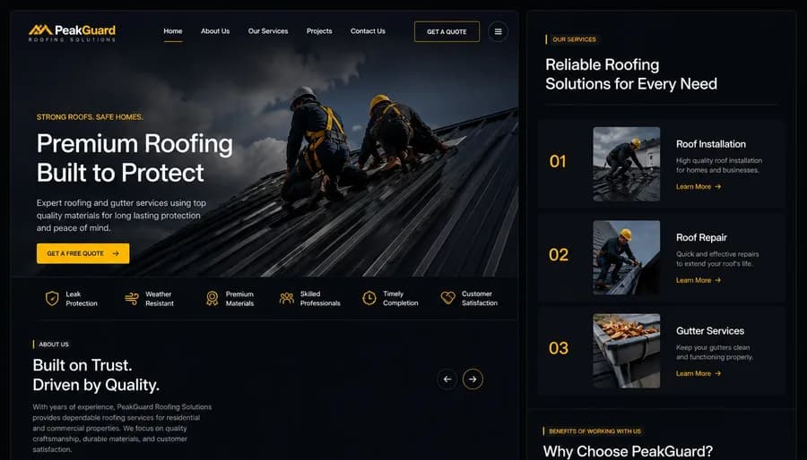 PeakGuard Roofing — roofing & home services project by The Solutionists